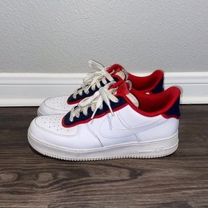 Nike Size 10 - Air Force 1'07 LV8 Double Layer Obsidian Red 2019 A02439-100